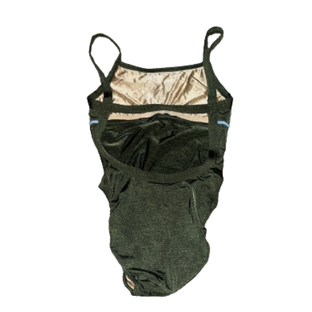 Nike army green athletic racing one piece swimsuit size 10 - Picture 2 of 5